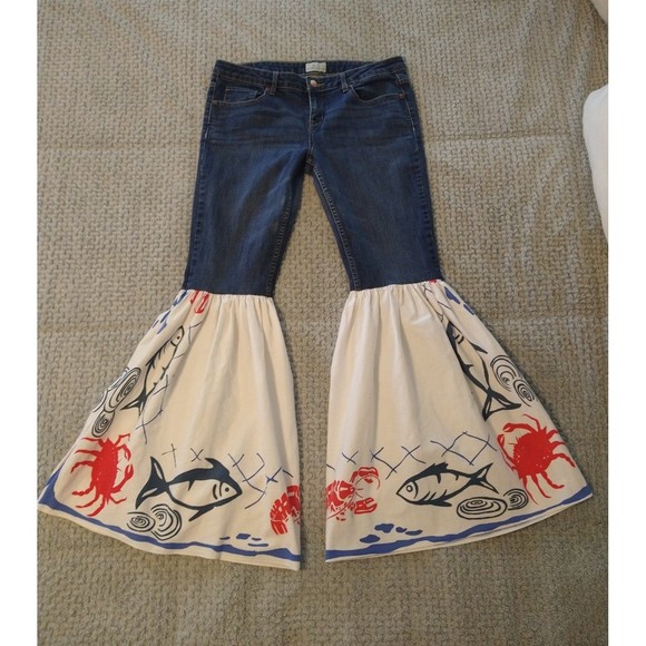 Aeropostale Bayla flared jeans 11/12 Reg Boho Beachy Hippie Cottage Core - Picture 4 of 14